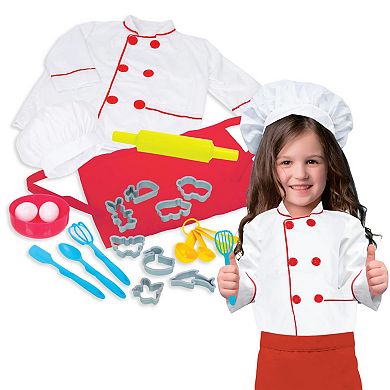 Thin Air Brands 21-Piece Chef Roleplay Costume with Accessories Toy Set