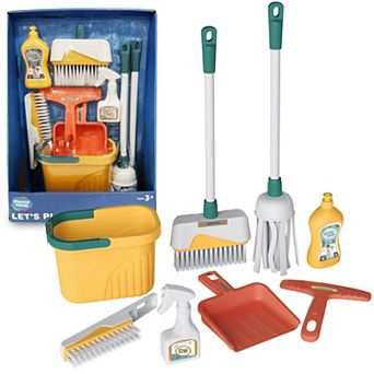 Playful Minds Let's Play Cleanup 8 pc Household Cleaning Accessory Toy Set