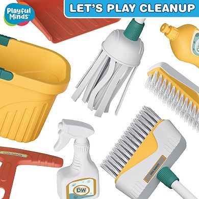 Playful Minds Let's Play Cleanup 8-Piece Household Cleaning Accessory Toy Set