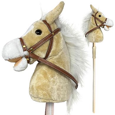 Thin Air Brands Realistic Sounds Stick Pony Palomino Rideable Plush Toy