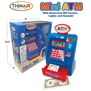Thin Air Brands Mini ATM Motorized Bill Feeder & Lights Sounds Toy Machine