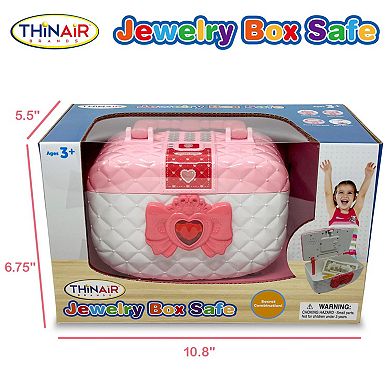 Thin Air Brands Jewelry Box Safe with Light & Sound Portable Treasure Keeper Toy Set