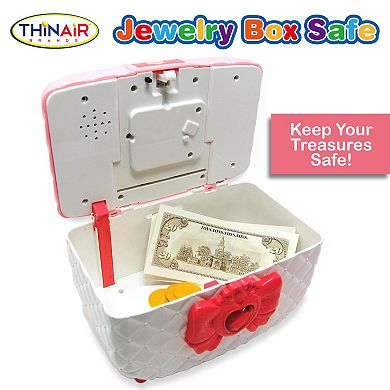 Thin Air Brands Jewelry Box Safe with Light & Sound Portable Treasure Keeper Toy Set