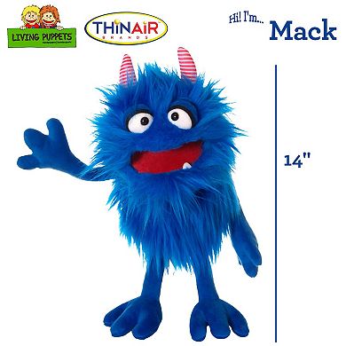 Thin Air Brands Living Puppets Mack The Friendly Monster 14-Inch Plush Hand Puppet