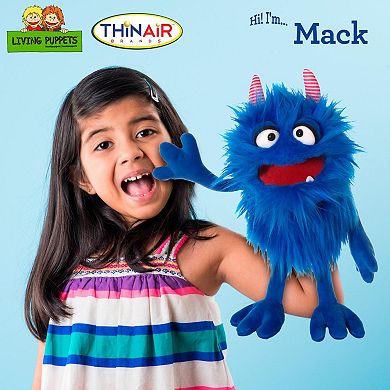 Thin Air Brands Living Puppets Mack The Friendly Monster 14-Inch Plush Hand Puppet