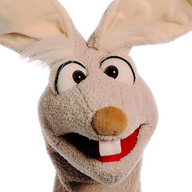 Thin Air Brands Living Puppets Fred The Rabbit 17-Inch Plush Hand Puppet With Moving Mouth