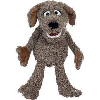 Thin Air Brands Living Puppets Lexi The Brown Dog 19-Inch Plush Hand Puppet Moving Mouth Soft Animal Companion