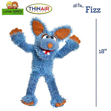Thin Air Brands Living Puppets 18-Inch Plush Hand Puppet Fizz The Blue Dog