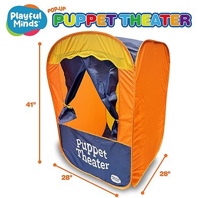 Thin Air Brands Playful Minds Pop-Up Puppet Theater 41-Inch Portable Toy Play Tent