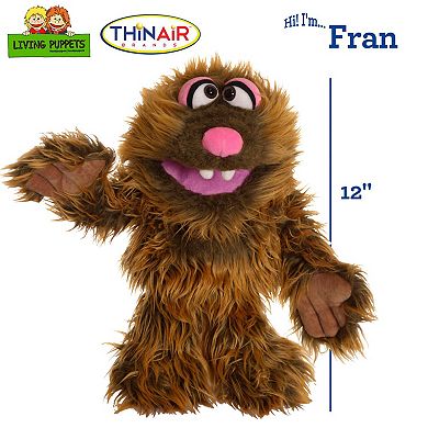 Thin Air Brands Living Puppets 12-Inch Plush Hand Puppet Fran The Friendly Monster