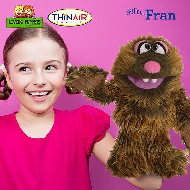 Thin Air Brands Living Puppets 12-Inch Plush Hand Puppet Fran The Friendly Monster