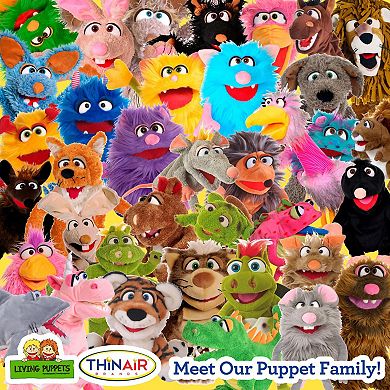 Thin Air Brands Living Puppets Later Gator 17-Inch Plush Hand Puppet With Moving Mouth