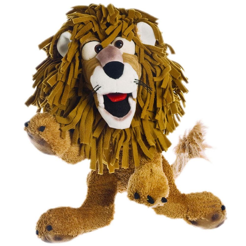 Thin Air Brands Living Puppets 17-Inch Plush Lion Hand Puppet with ...