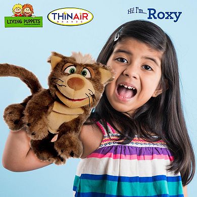 Thin Air Brands Living Puppets Roxy The Brown Cat 16-Inch Plush Hand ...