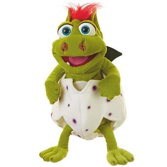 Thin Air Brands Living Puppets Olive The Baby Dinosaur 14-Inch Plush Hand Puppet With Moving Mouth
