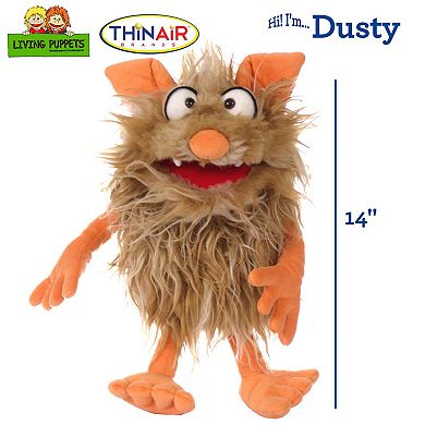 Thin Air Brands Living Puppets Dusty The Friendly Monster 14-Inch Plush Hand Puppet