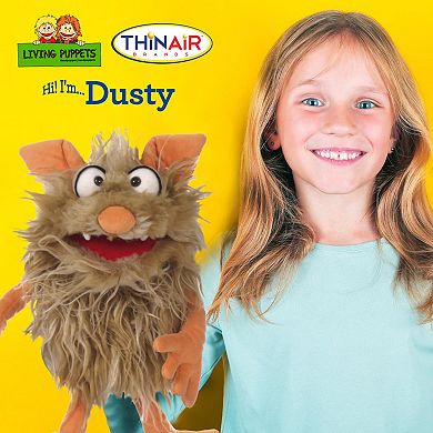Thin Air Brands Living Puppets Dusty The Friendly Monster 14-Inch Plush Hand Puppet