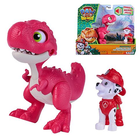 Детские фигурки Paw Patrol The Dino Movie Marshall Roaring Pup Pals 4-inch Interactive Dinosaur & Action Figure Toy