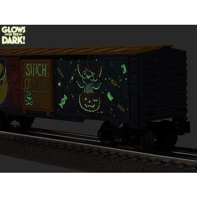 Disney's Stitch Glow in the Dark Halloween O Gauge Model Train Boxcar