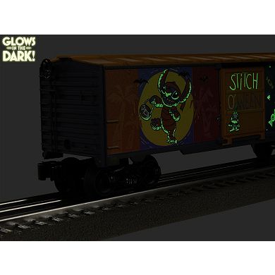 Disney's Stitch Glow in the Dark Halloween O Gauge Model Train Boxcar