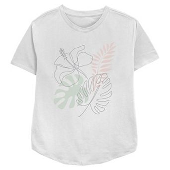 Women's Tropical Minimalist Relaxed Fit Graphic Tee