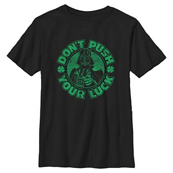 Boys 6-20 Star Wars Darth Vader Don't Push Your Luck Graphic Tee