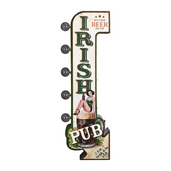American Art Décor Vintage Irish Pub LED Wall Decor