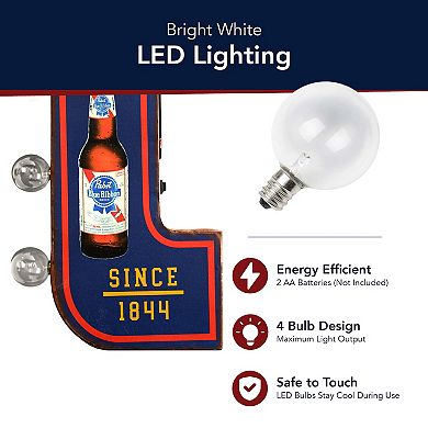 American Art Décor Original Pabst Ribbon LED Metal Sign Wall Decor