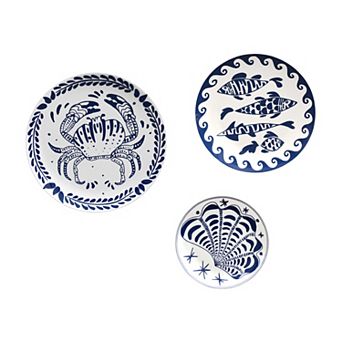 American Art Décor 3 pc Coastal Wall Plate Set