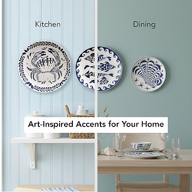 American Art Décor 3-Piece Coastal Wall Plate Set