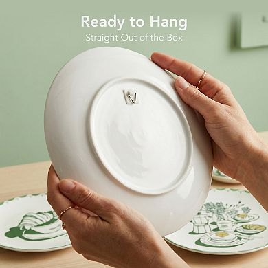 American Art Décor Brunch-Themed 3-Piece Wall Plate Set