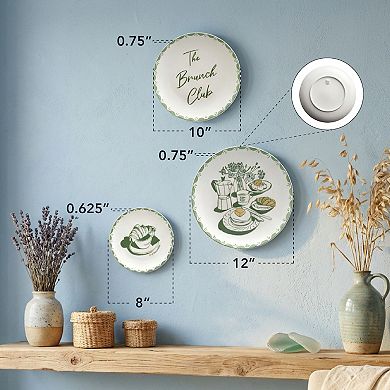 American Art Décor Brunch-Themed 3-Piece Wall Plate Set