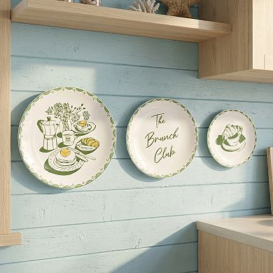 American Art Décor Brunch-Themed 3-Piece Wall Plate Set