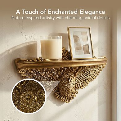 American Art Décor Ornate Animal Wall Mounted Floating Shelf