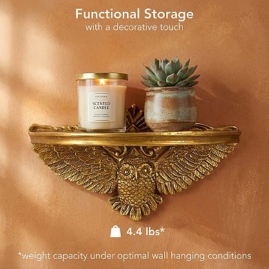 American Art Décor Ornate Animal Wall Mounted Floating Shelf