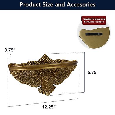 American Art Décor Ornate Animal Wall Mounted Floating Shelf