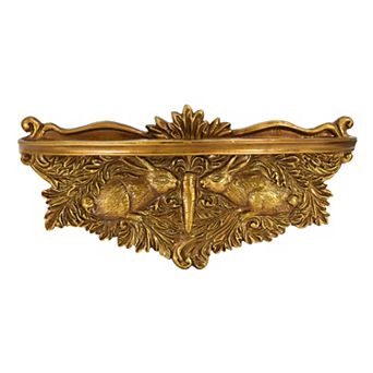 American Art Décor Ornate Animal Wall Mounted Floating Shelf
