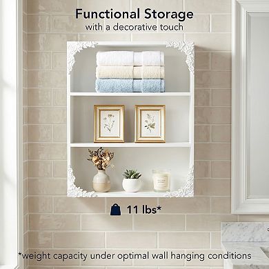 American Art Décor Ornate 3-Tier Wall Mounted Shelf