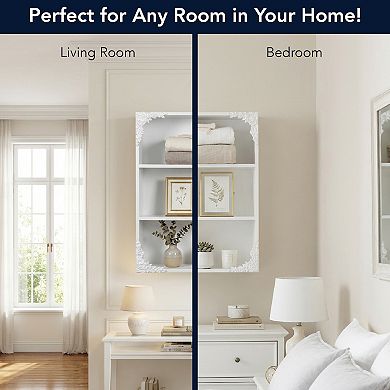 American Art Décor Ornate 3-Tier Wall Mounted Shelf