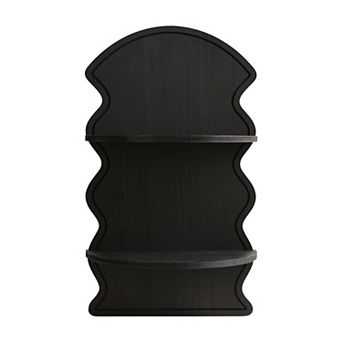 American Art Décor Wavy Arched 2 tier Floating Shelf