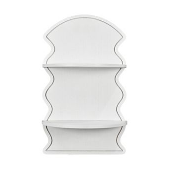 American Art Décor Wavy Arched 2 tier Floating Shelf