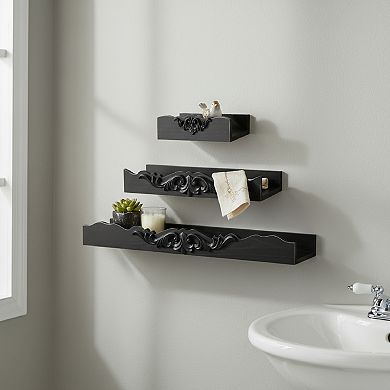 American Art Décor 3-Piece Floating Wall Shelf Set