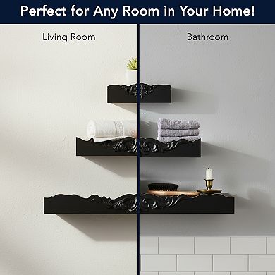 American Art Décor 3-Piece Floating Wall Shelf Set