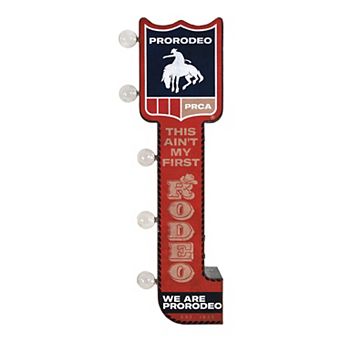American Art Décor Vintage ProRodeo LED Marquee Metal Sign Wall Decor