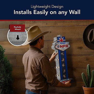 American Art Décor Wrangler NFR 2025 LED Metal Marquee Sign Wall Decor