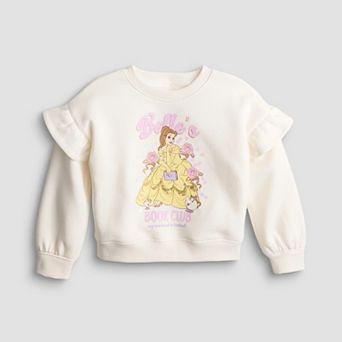 Baby & Toddler Girl Jumping Beans® Disney's Beauty and the Beast Belle Graphic Ruffle Shoulder Sweatshirt