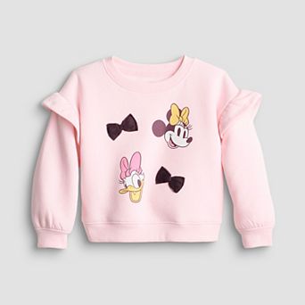 Baby & Toddler Girl Jumping Beans® Disney's Minnie & Daisy Ruffle Shoulder Sweatshirt