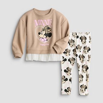Baby & Toddler Girl Jumping Beans® Disney's Minnie Mouse Tulle Pullover Crewneck Top & Leggings Set