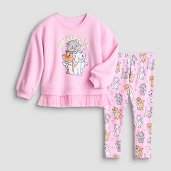 Baby & Toddler Girls Jumping Beans® Disney's Aristocats Tulle Pullover Crewneck Top & Leggings Set