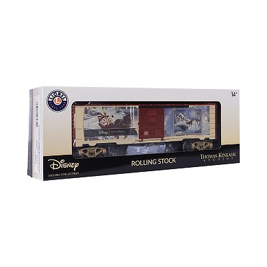 Thomas Kinkade Disney's Mickey & Minnie Evening Sleigh Ride O Gauge Model Train Boxcar